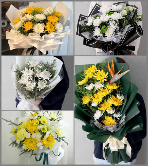 贵州六盘水盘县两河街道旧铺村白事花束代送